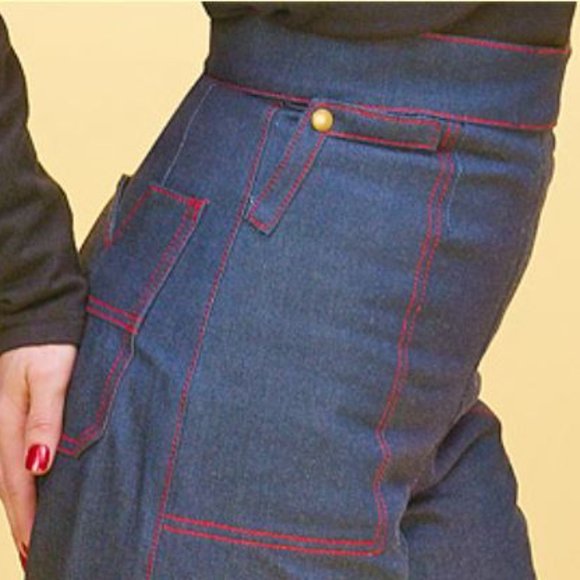 40'S Style Denim Dungaree Nicole Katherine NWT - Picture 2 of 9